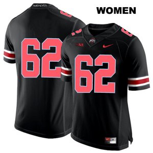 Women's NCAA Ohio State Buckeyes Brandon Pahl #62 College Stitched No Name Authentic Nike Red Number Black Football Jersey RU20A48EA